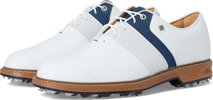 FootJoy Premiere Series Bison Golf Shoes Men's Golf Shoes White/Navy/White : 8 D - Medium, Leather