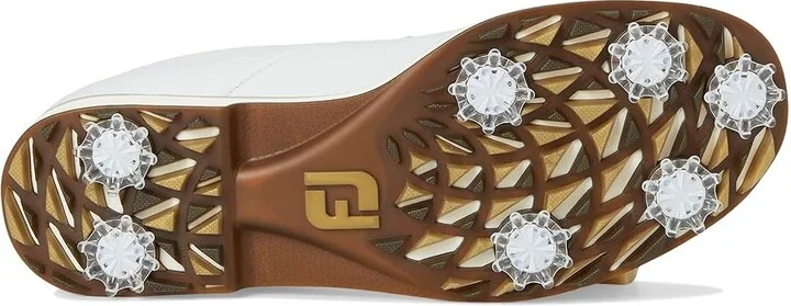 FootJoy Premiere Series - Cypress Golf Shoes Women's Golf Shoes White/Gold/Navy : 7.5 M, Leather - Image 3