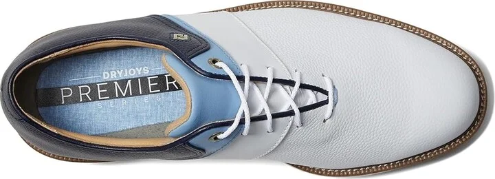 FootJoy Premiere Series - Packard Golf Shoes- Previous Season Men's Shoes White/Light Blue/Navy : 7 M, Leather - Image 2