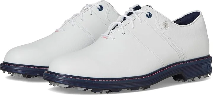 FootJoy Premiere Series - Packard Golf Shoes- Previous Season Men's Shoes White/Pink/Navy : 7.5 W, Leather