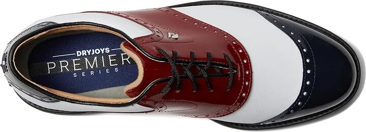 FootJoy Premiere Series - Wilcox Golf Shoes- Previous Season Men's Shoes Red/White/Blue Patent : 7 M, Leather - Image 2