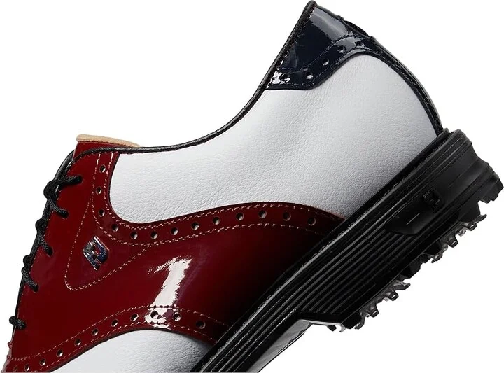 FootJoy Premiere Series - Wilcox Golf Shoes- Previous Season Men's Shoes Red/White/Blue Patent : 7 M, Leather - Image 4