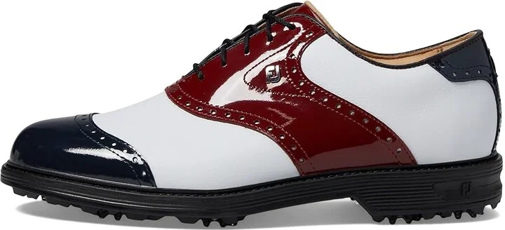 FootJoy Premiere Series - Wilcox Golf Shoes- Previous Season Men's Shoes Red/White/Blue Patent : 7 M, Leather - Image 5