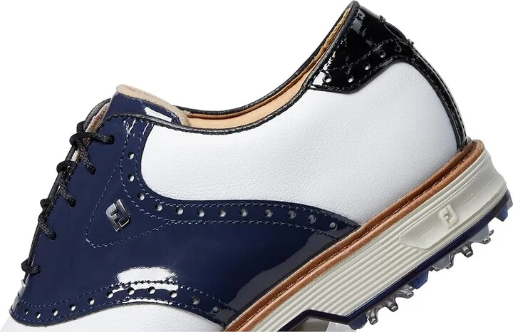 FootJoy Premiere Series - Wilcox Golf Shoes- Previous Season Men's Shoes White/Navy/Black : 10 M, Leather - Image 4
