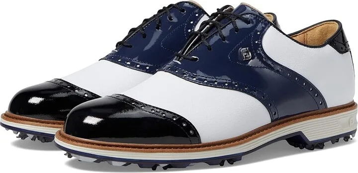 FootJoy Premiere Series - Wilcox Golf Shoes- Previous Season Men's Shoes White/Navy/Black : 10 M, Leather