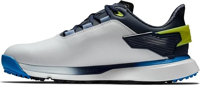 FootJoy Pro/SLX Golf Shoes- Previous Season Men's Shoes White/Navy/Lime : 7 M, Leather - Image 4