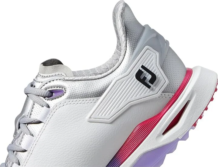 FootJoy Pro/SLX Golf Shoes Women's Shoes White/Pink/Purple : 5 M, Leather - Image 4