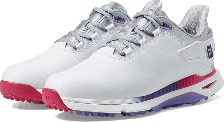 FootJoy Pro/SLX Golf Shoes Women's Shoes White/Pink/Purple : 5 M, Leather