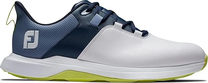 FootJoy ProLite Golf Shoes Men's Shoes White/Navy/Lime : 7 M, Rubber - Image 4