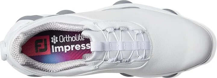 FootJoy Tour Alpha BOA Golf Shoes Men's Shoes White/White/Silver : 7 M, Leather - Image 2