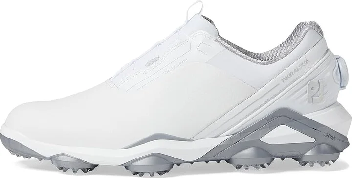 FootJoy Tour Alpha BOA Golf Shoes Men's Shoes White/White/Silver : 7 M, Leather - Image 5