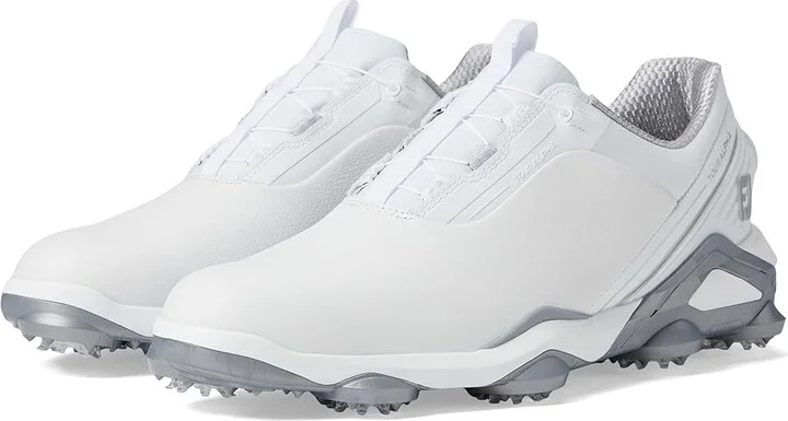 FootJoy Tour Alpha BOA Golf Shoes Men's Shoes White/White/Silver : 7 M, Leather