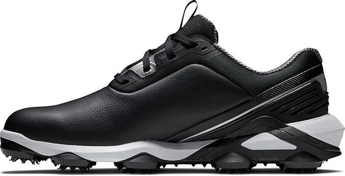 FootJoy Tour Alpha Golf Shoes Men's Shoes Black/White/Silver : 7 M, Leather - Image 3