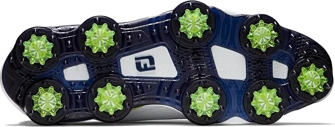 FootJoy Tour Alpha Golf Shoes Men's Shoes White/Navy/Lime : 7.5 M, Leather - Image 2