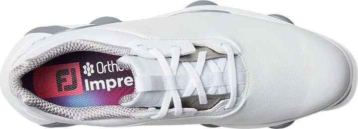 FootJoy Tour Alpha Golf Shoes Men's Shoes White/White/Silver : 7 M, Leather - Image 2