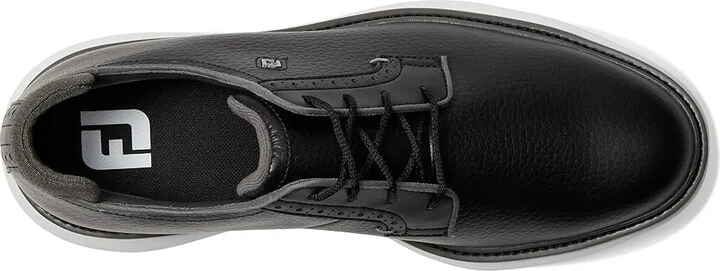 FootJoy Traditions Blucher Golf Shoes Men's Shoes Black/White : 7 M, Leather - Image 2