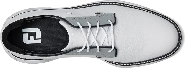 FootJoy Traditions Blucher Golf Shoes Men's Shoes White/Grey Camo : 10 W, Leather - Image 2