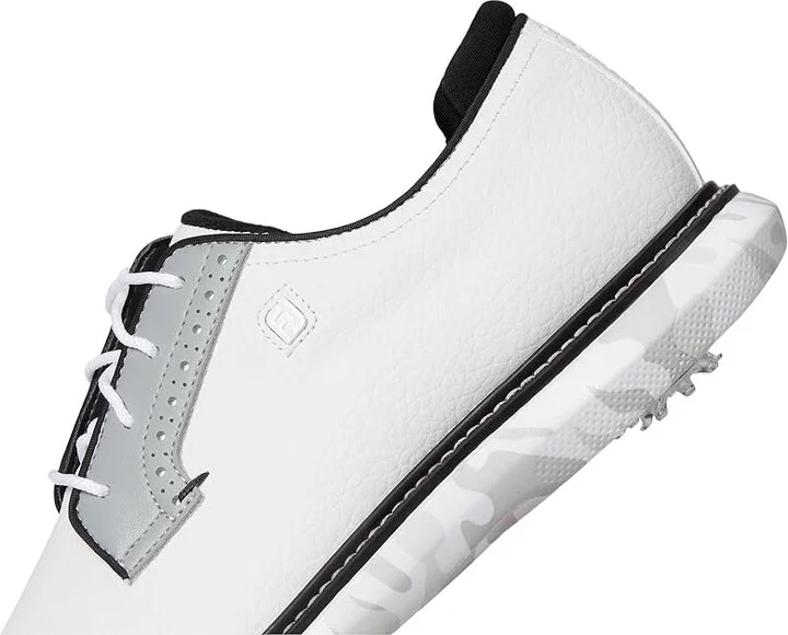 FootJoy Traditions Blucher Golf Shoes Men's Shoes White/Grey Camo : 10 W, Leather - Image 7