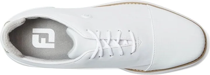 FootJoy Traditions Cap Toe Golf Shoes- Previous Season Women's Shoes White : 10 W, Synthetic - Image 2