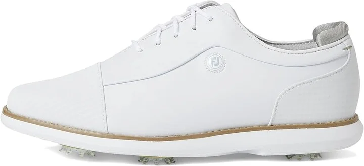 FootJoy Traditions Cap Toe Golf Shoes- Previous Season Women's Shoes White : 10 W, Synthetic - Image 6