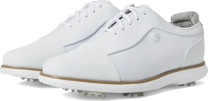FootJoy Traditions Cap Toe Golf Shoes- Previous Season Women's Shoes White : 10 W, Synthetic