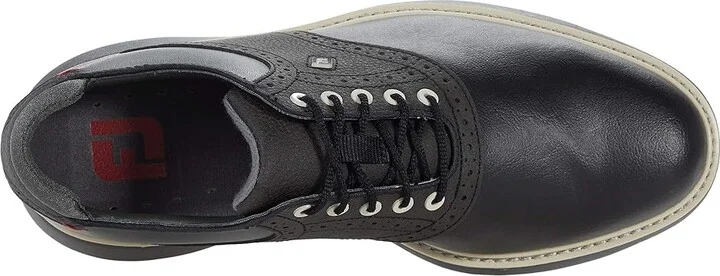 FootJoy Traditions Golf Shoes- Previous Season Men's Shoes Black : 10 M, Leather - Image 2
