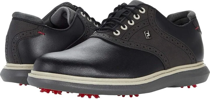 FootJoy Traditions Golf Shoes- Previous Season Men's Shoes Black : 10 M, Leather