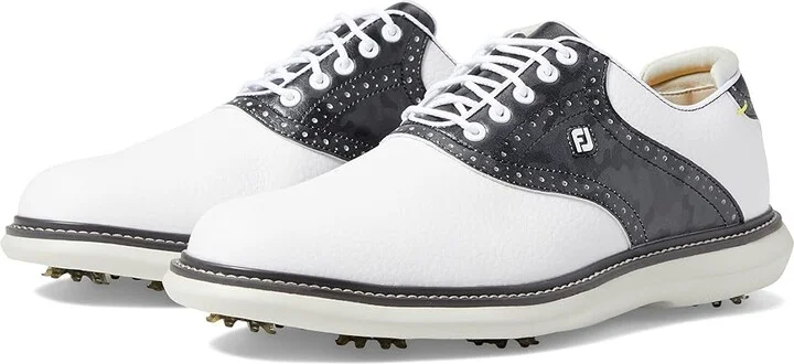 FootJoy Traditions Golf Shoes- Previous Season Men's Shoes White/Camo : 9 M, Leather