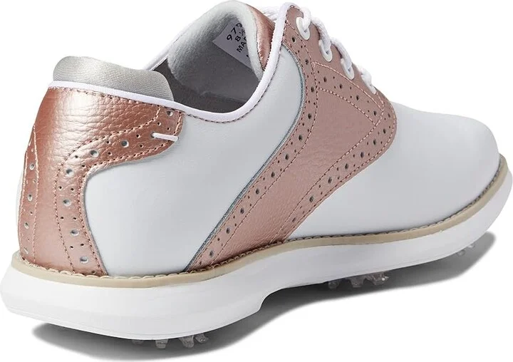 FootJoy Traditions Golf Shoes - Previous Season Style Women's Shoes White/Rose : 5 M, Synthetic - Image 4