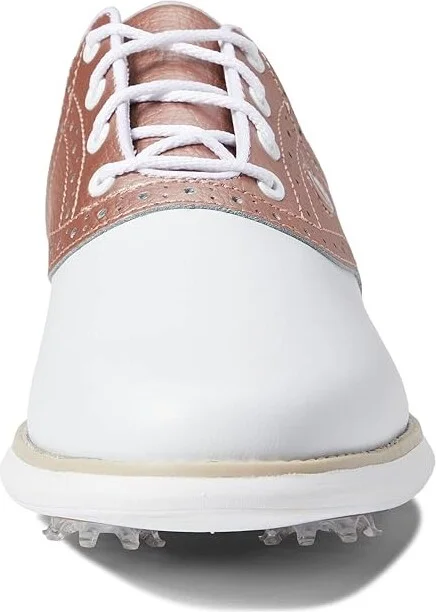 FootJoy Traditions Golf Shoes - Previous Season Style Women's Shoes White/Rose : 5 M, Synthetic - Image 5
