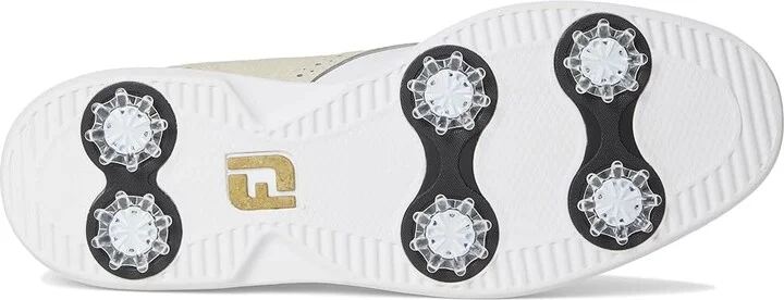 FootJoy Traditions Golf Shoes- Previous Season Women's Shoes White/Tan/Black : 5.5 M, Synthetic - Image 3