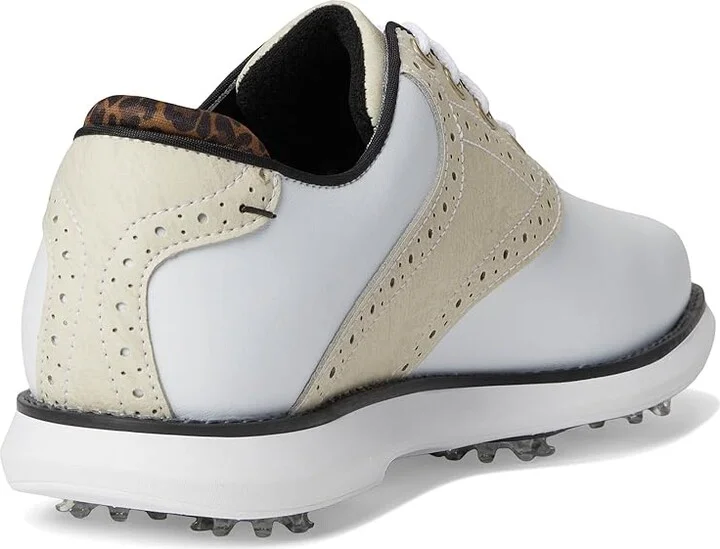 FootJoy Traditions Golf Shoes- Previous Season Women's Shoes White/Tan/Black : 5.5 M, Synthetic - Image 4