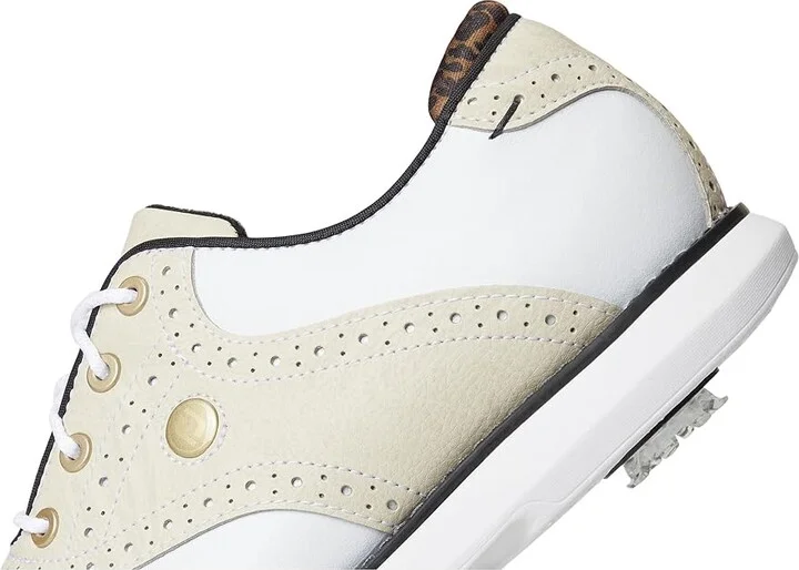 FootJoy Traditions Golf Shoes- Previous Season Women's Shoes White/Tan/Black : 5.5 M, Synthetic - Image 7