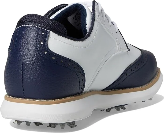 FootJoy Traditions Shield Tip Golf Shoes Women's Golf Shoes White/Navy/White : 11 M, Leather - Image 4