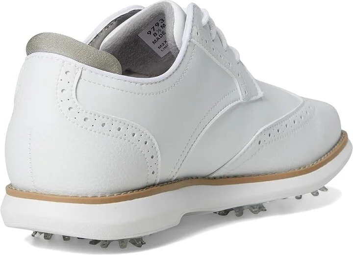 FootJoy Traditions Shield Tip Golf Shoes Women's Golf Shoes White/White/White : 6.5 M, Leather - Image 4