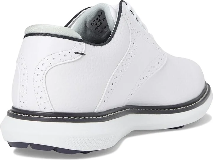 FootJoy Traditions Spikeless Golf Shoes- Previous Season Men's Shoes White/Navy : 8.5 M, Leather - Image 4