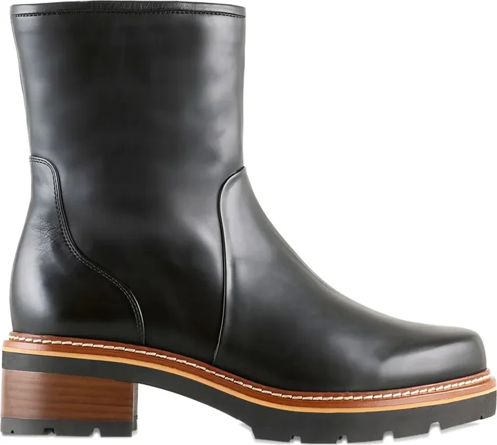 Force leather ankle boots