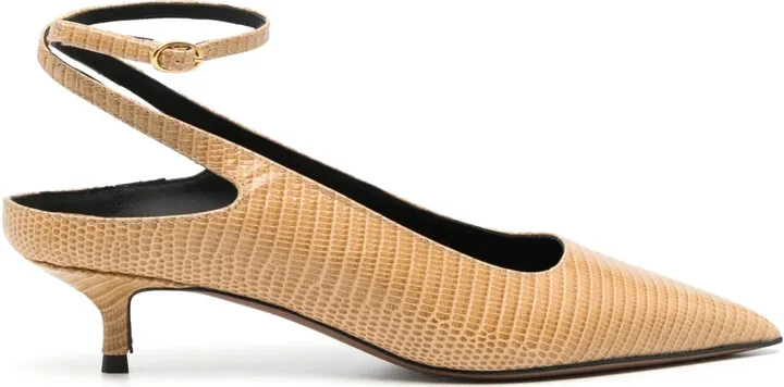 Fornax 45mm crocodile-effect pumps