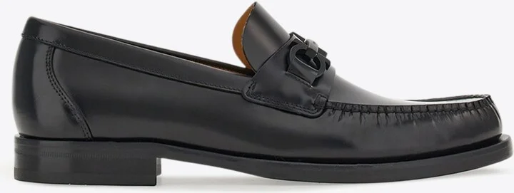 Fort Gancini Plaque Leather Loafers