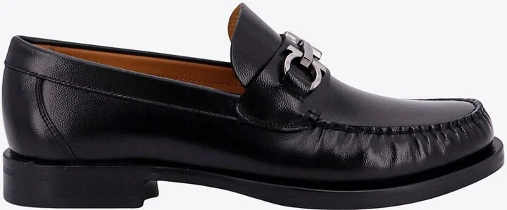 Fort Gancini Plaque Leather Loafers