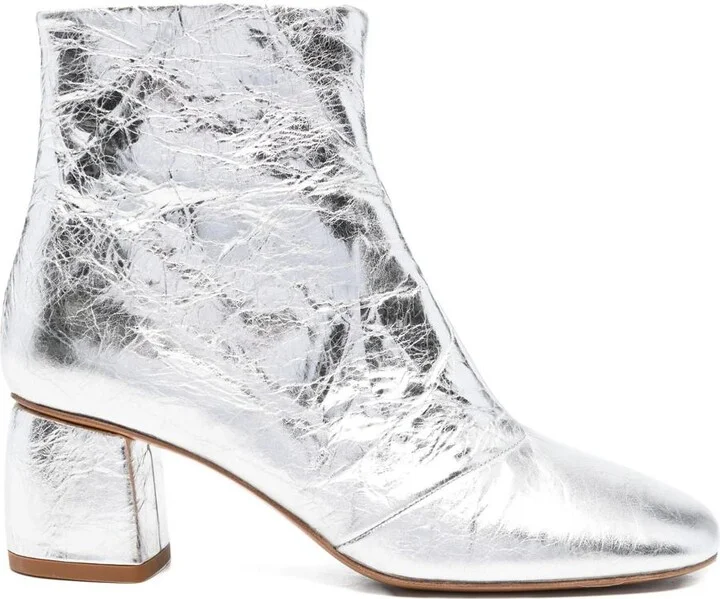 Forte_Forte Craquele` Laminated Leather Anckle Boots Shoes