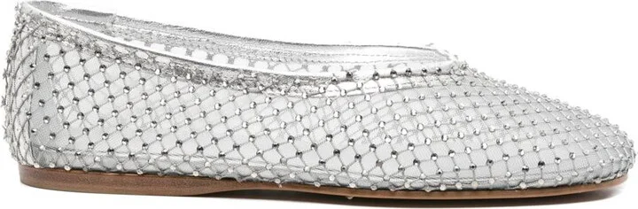 Forte_Forte Strass Mesh Ballerina Shoes