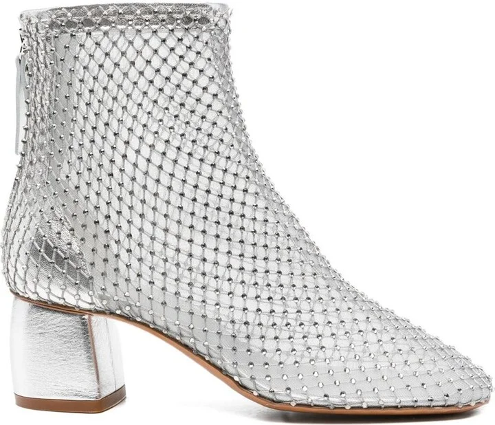 Forte_Forte Strass Mesh Chic Anckle Boots Shoes