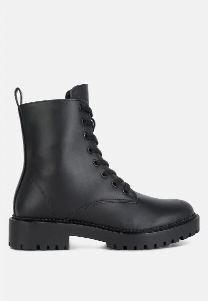 Forter Faux Leather Lace Up Boots Women