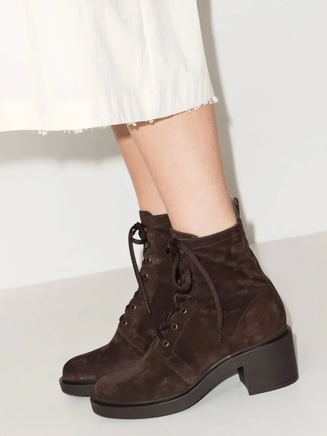 Foster 45mm suede lace-up boots - Image 3