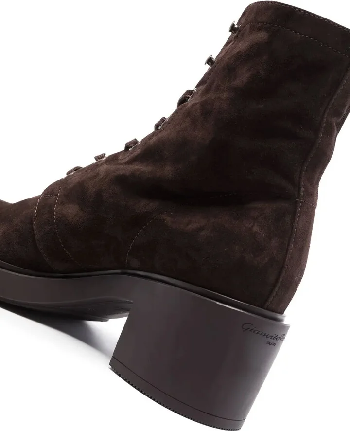 Foster 45mm suede lace-up boots - Image 4