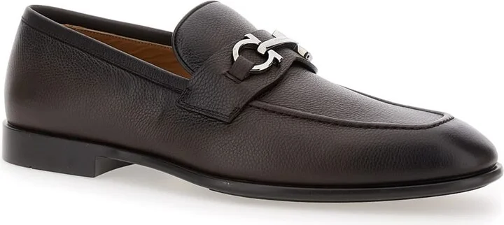 'foster' Brown Loafers With Gancini Detail In Leather Man - Image 2