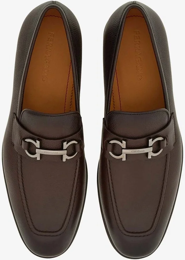 Foster Gancini Loafers in Hammered Leather - Image 2