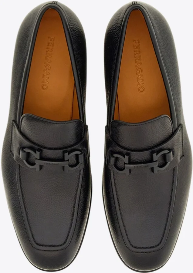 Foster Gancini Ornament Leather Loafers - Image 2