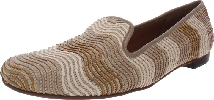 Foster Womens Faux Leather Slip On Loafers